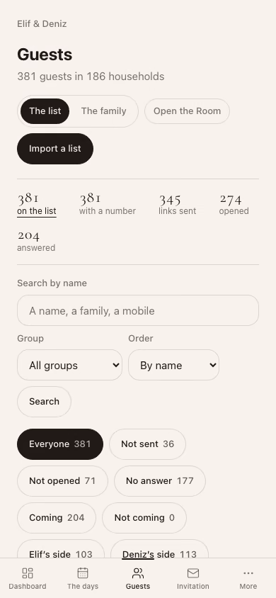 The same register on your phone, as the answers come in.